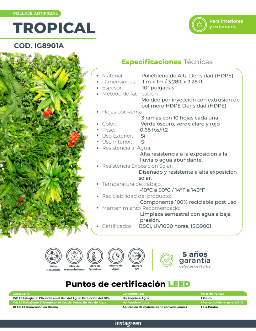 JARDÍN VERTICAL TROPICAL